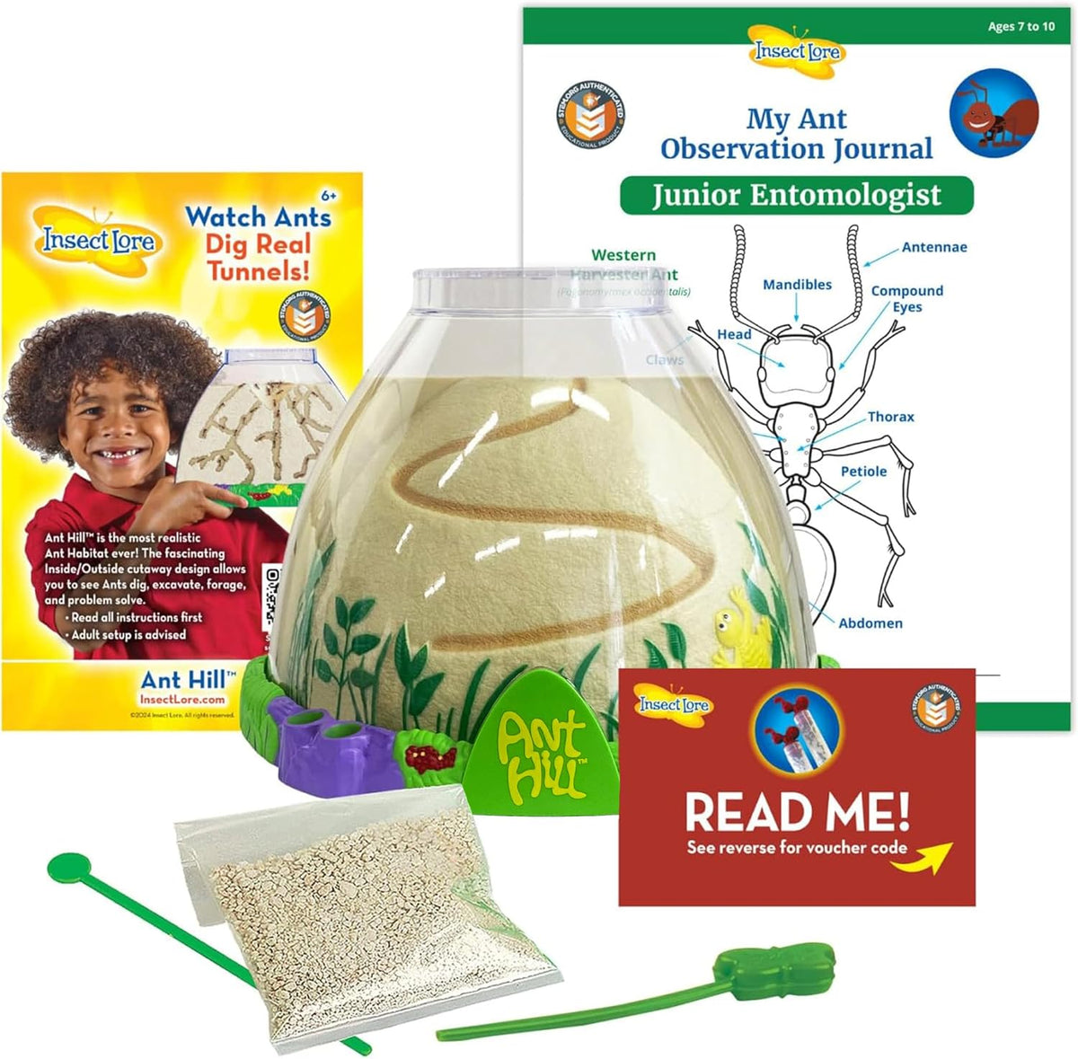 Ant Hill Habitat with Live Ant Voucher — STEM Science Kit (Ages 5+)