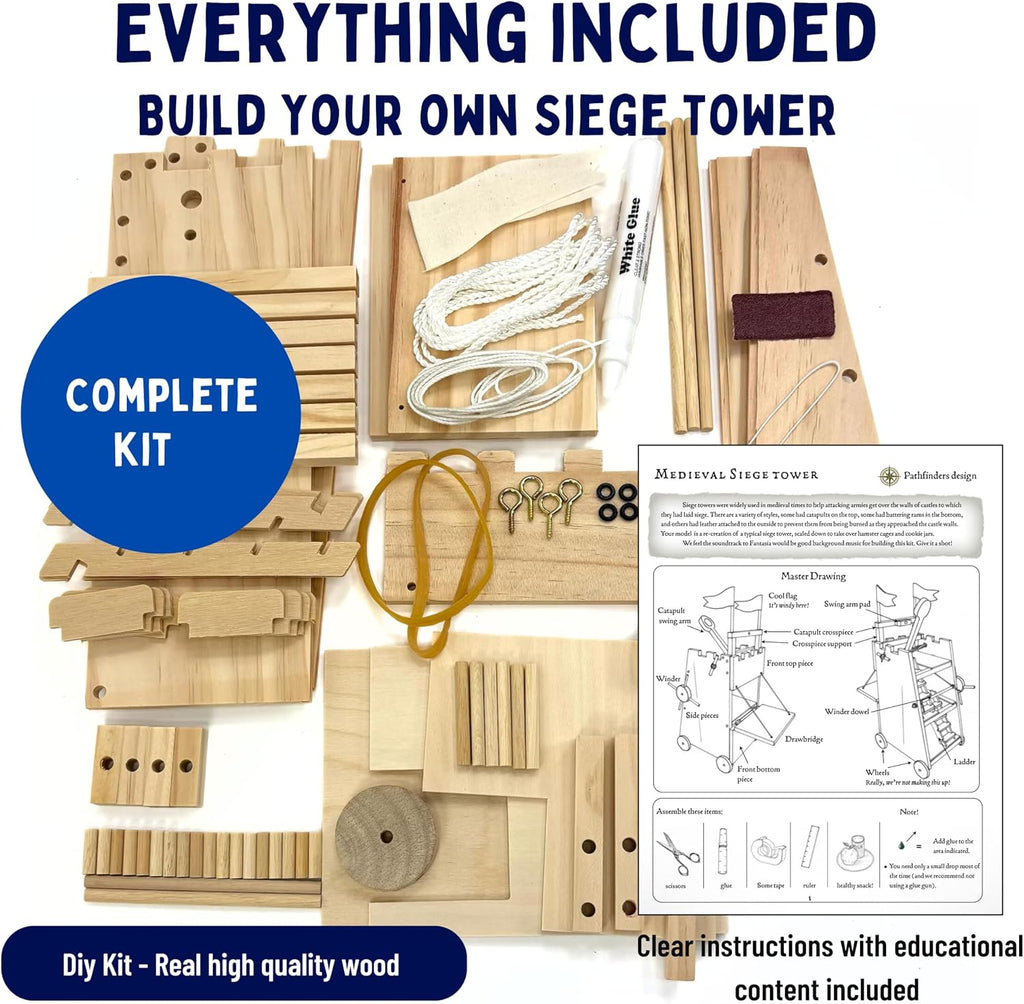 Pathfinders Medieval Siege Tower & Catapult Kit (Ages 14+)
