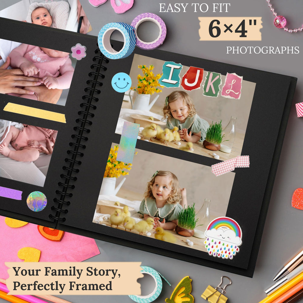 Polaroid Scrapbook Photo Album 7"x7" 20 Sheets 40 Pages Kraft Paper Khaki