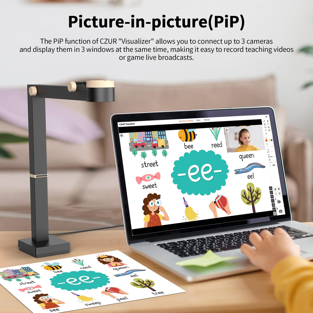 CZUR Fancy S Pro 12MP USB Document Camera - Black