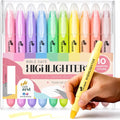 10 Pack Bible Safe Highlighters - Pastel Color, Wax Highlighters