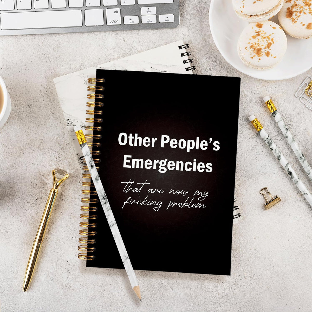Funny Black Cat Spiral Notebook,Office Notebooks for Work