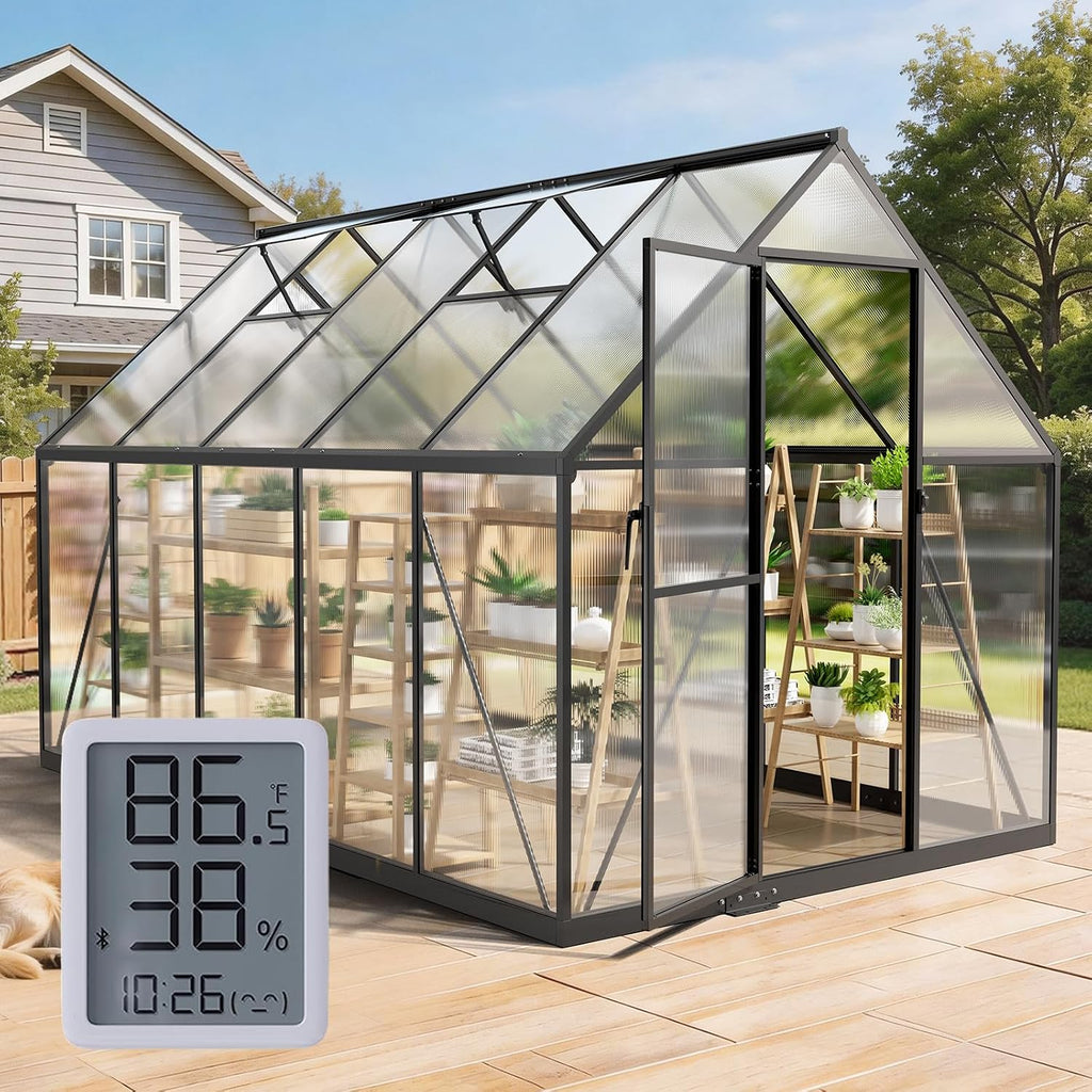 Windproof Tunnel Greenhouse with Thermometer (Multiple Sizes)