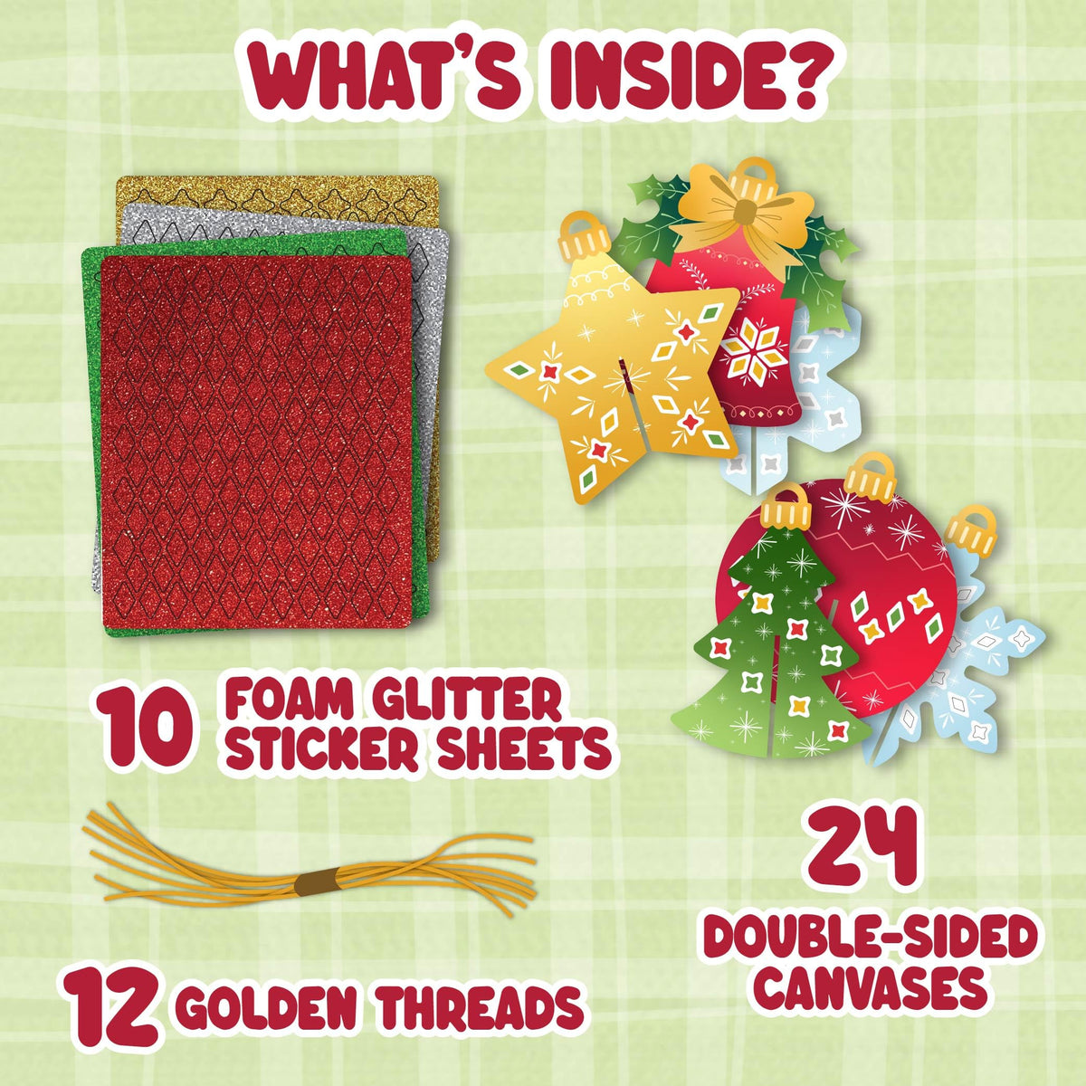Winter Animals Foam Stickers Mosaic Craft Kits for Kids, Mess Free Art Set