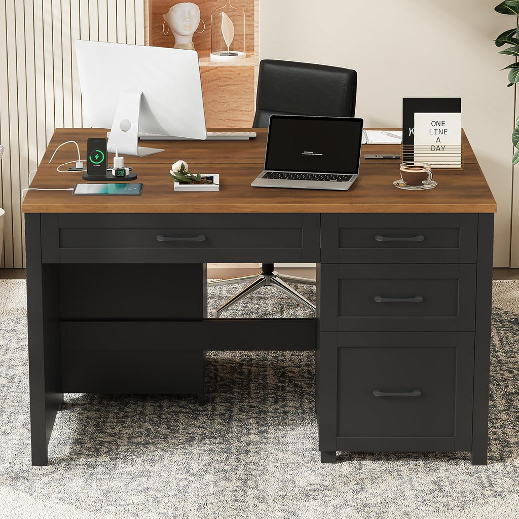 Vabches 47-Inch Student Desk with Drawers