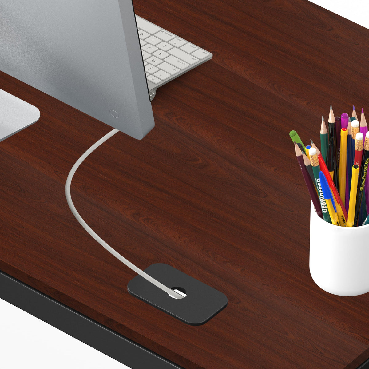 SHW 55 × 60-Inch Commercial-Grade L-Shaped Student Desk