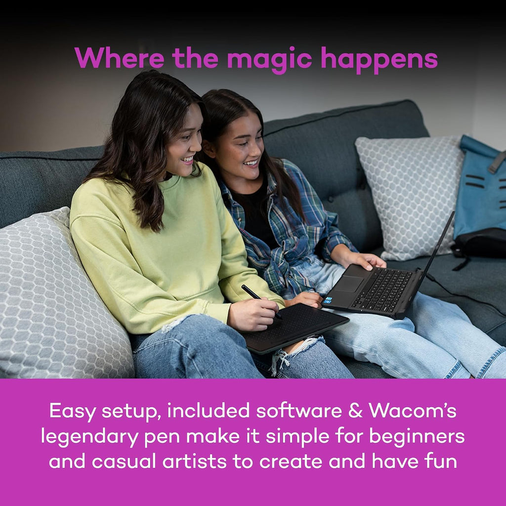 Wacom Intuos Small, Wired Graphic Drawing Tablet with Pen + Software