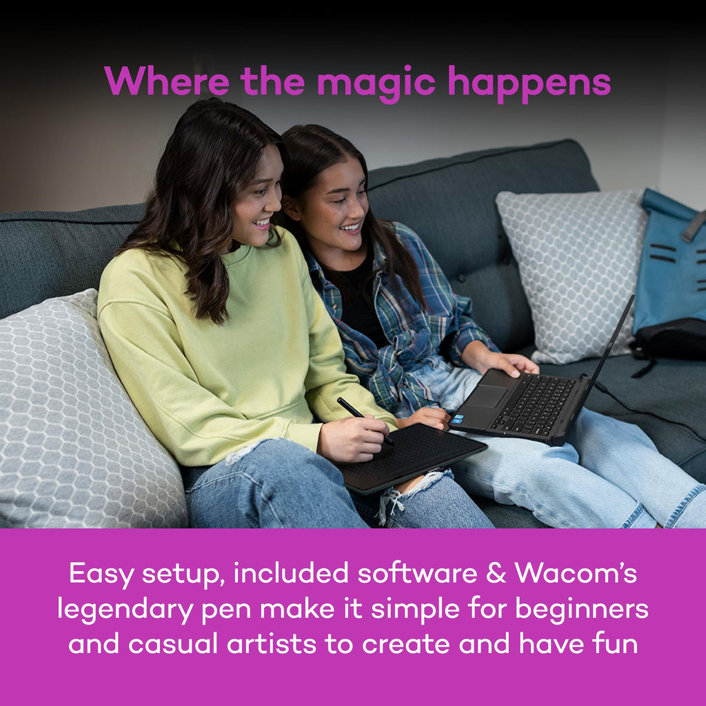 Wacom Intuos Small, Wired Graphic Drawing Tablet with Pen + Software