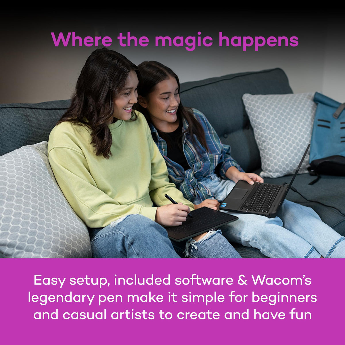 Wacom Intuos Small, Wired Graphic Drawing Tablet with Pen + Software