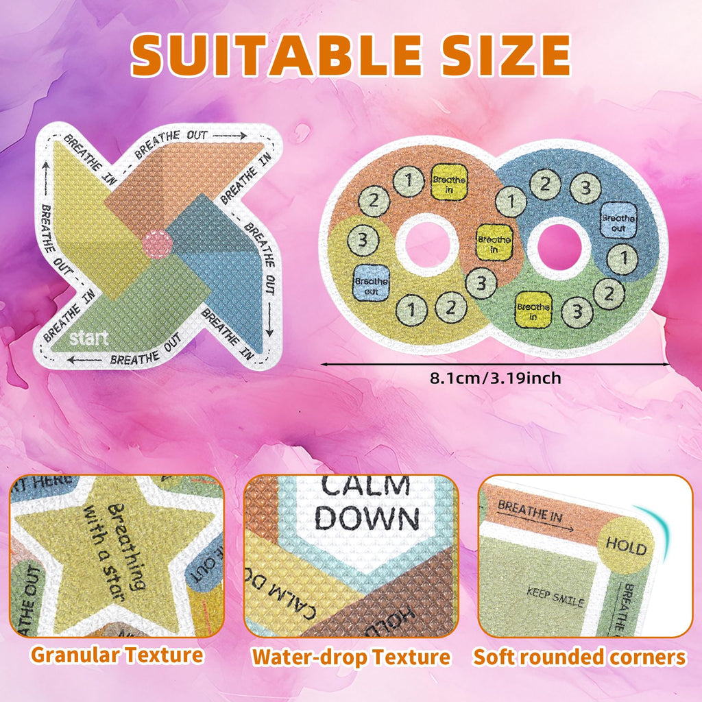 108 Pieces Sensory Stickers - 2 Textured Surface Sensory Stickers with Storage Box - Fidget Strips for Adults, and ADHD - Anxiety Relief Mindfulness Stickers for Office Desk