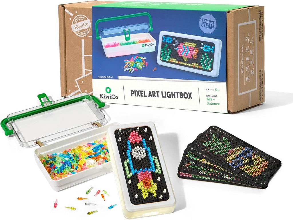 KiwiCo Pixel Art Lightbox Kit for Kids Ages 5-8 - Arts & Crafts DIY Gift