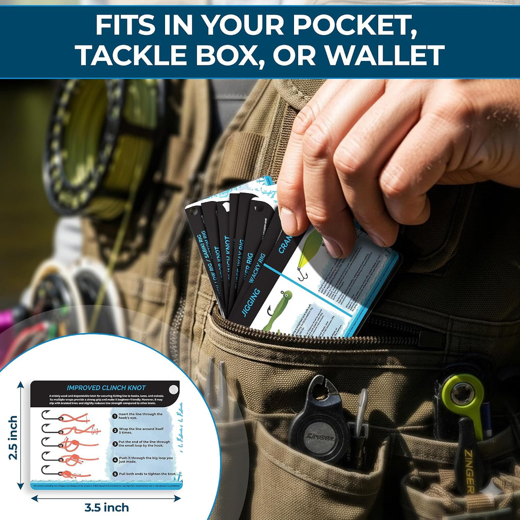 20 Essential Fishing Knots Pocket Reference Card