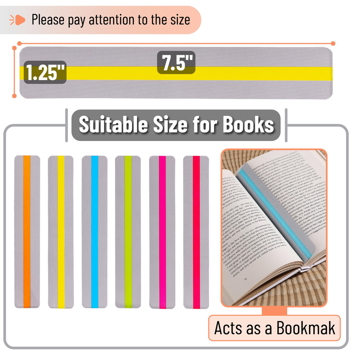 Mr. Pen- Guided Reading Strips, 18 Pack, Colorful, Bookmarks for Kids