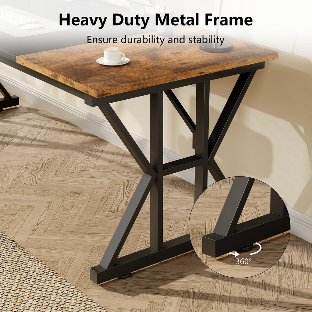 63" Large Computer Desk with Thickened Frame for Home Office, Living Room