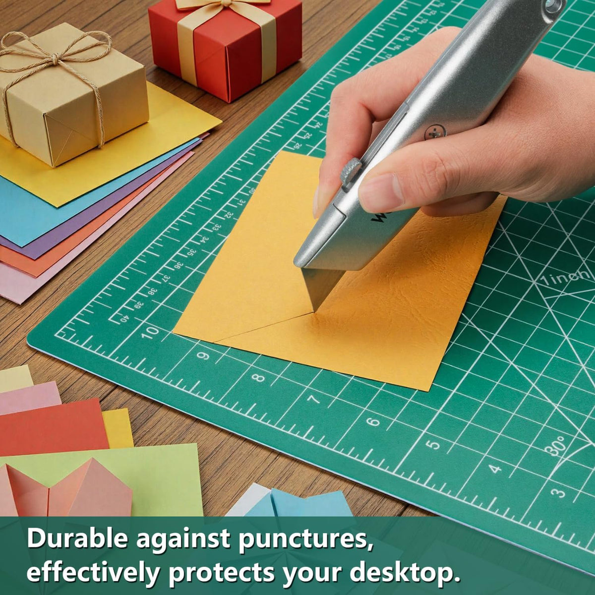 WORKLION 12" x 18" Art Self Healing PVC Cutting Mat, Double Sided, Gridded Rotary Cutting Board for Craft, Fabric, Quilting, Sewing, Scrapbooking Project……