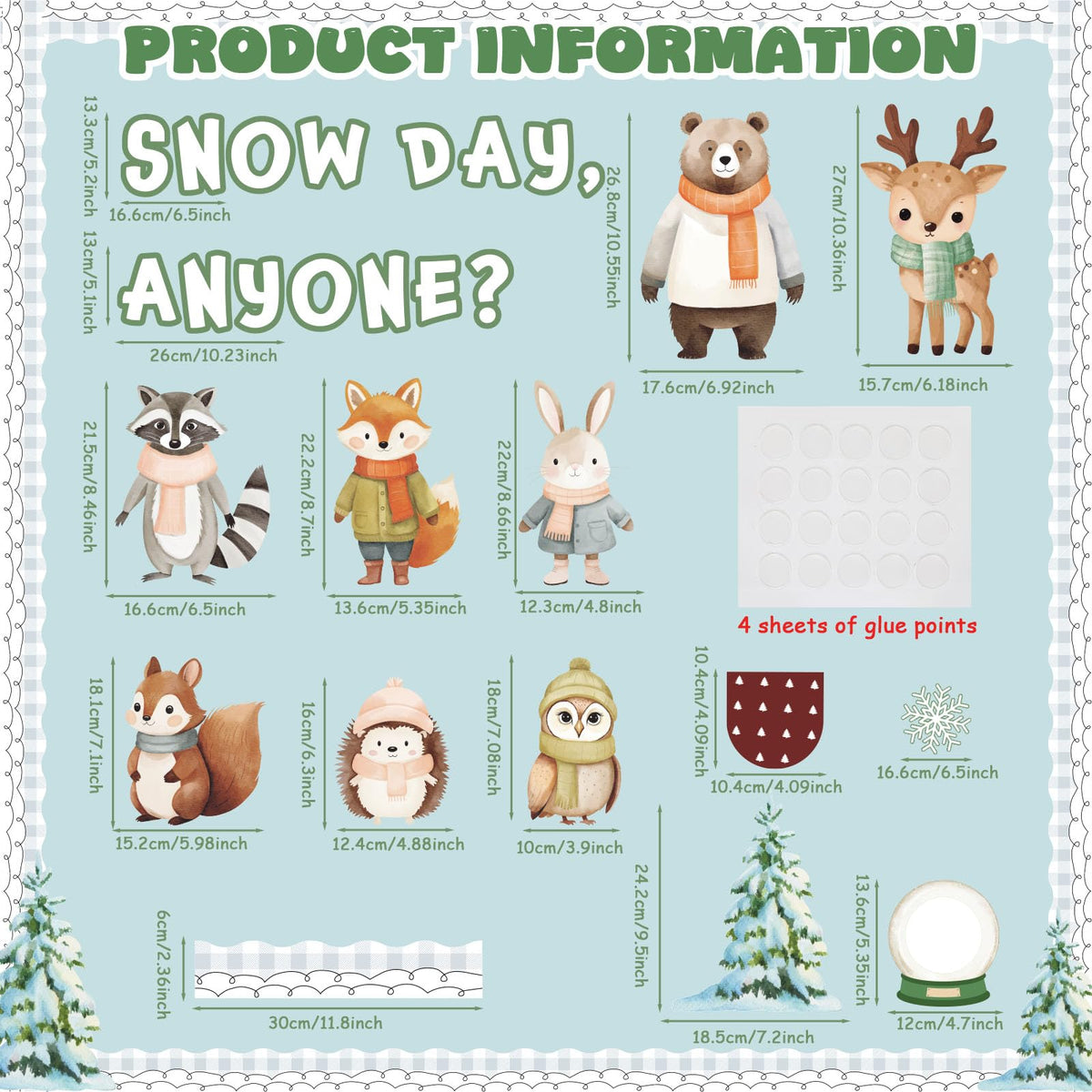 Funrous 71 Pcs Winter Bulletin Board Set Holidays Around The World