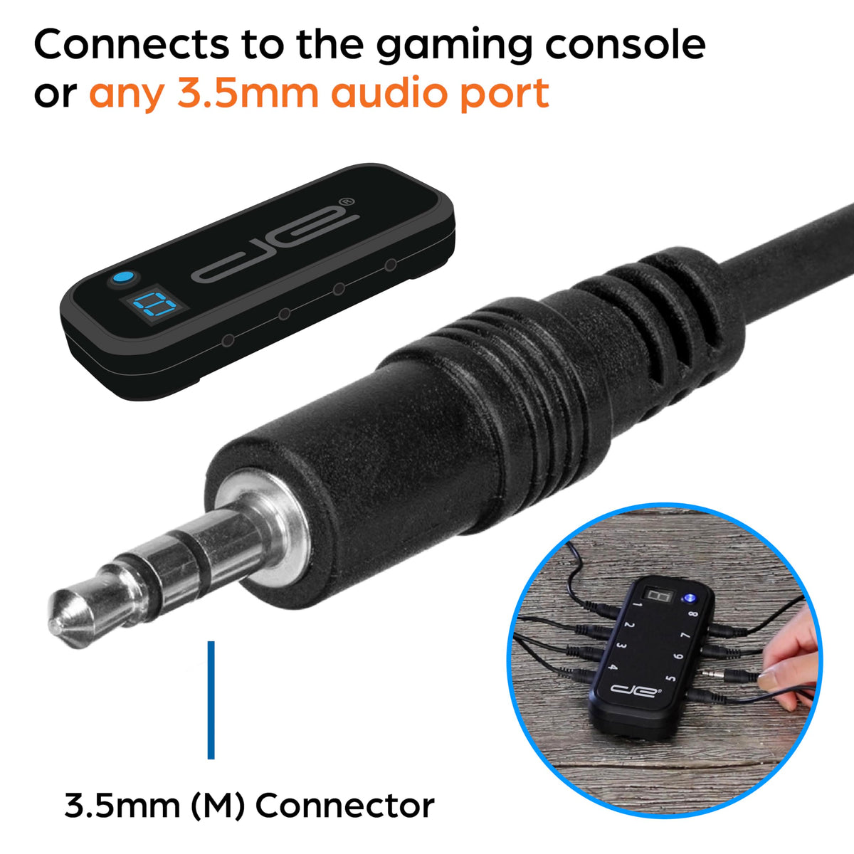 Digital Energy Handheld Game System - Console Displays First Buzz-in - Great for Jeopardy, Family Feud, Trivia and Buzzer Games - Console with 4 Joystick Buzzers