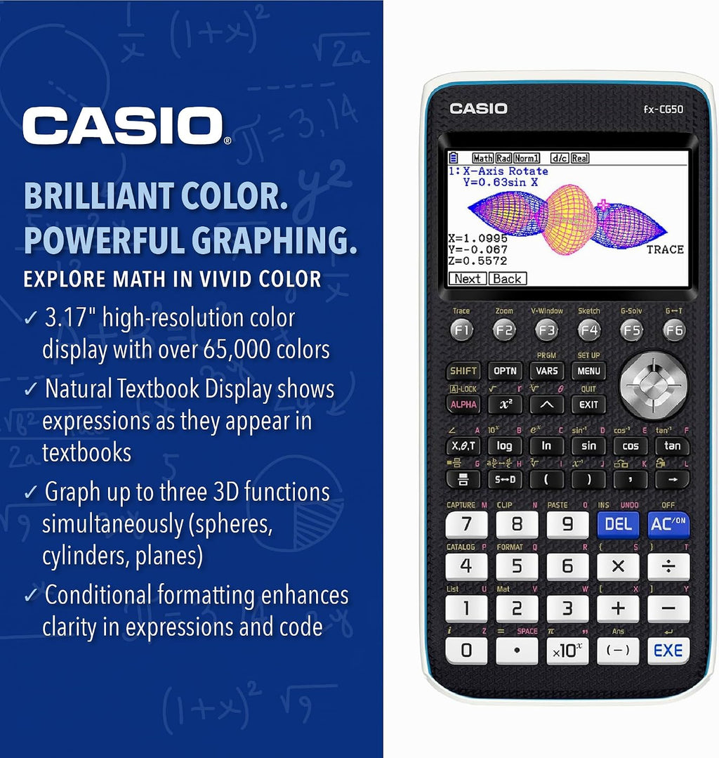 Casio Prizm FX-CG50 Color Graphing Calculator