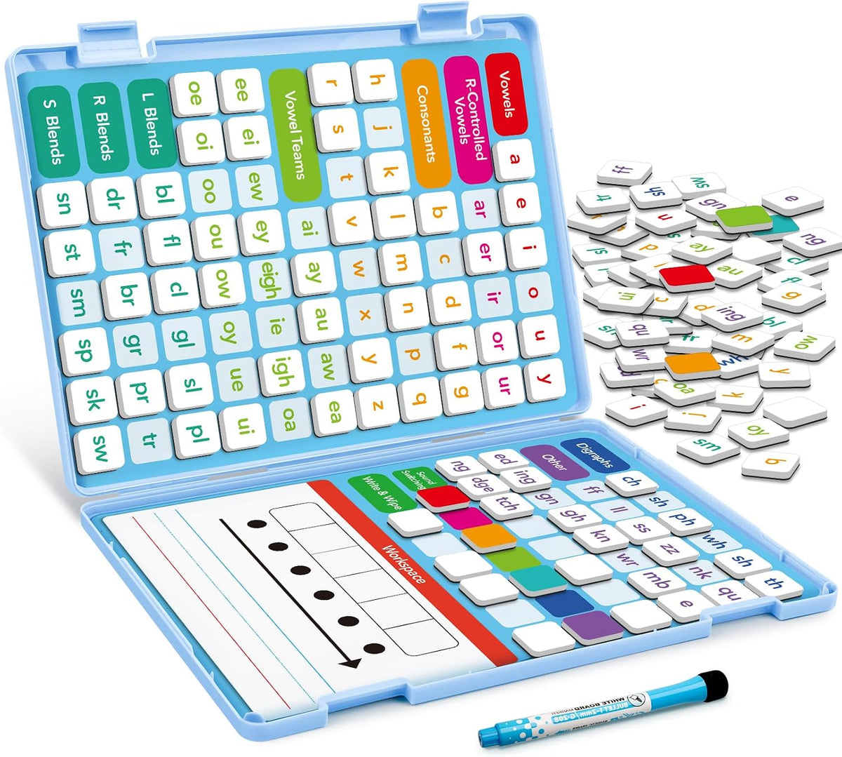 Aizweb Phonics Magnetic Letter Tiles,Phonics Games for ABC Word Buildi ...