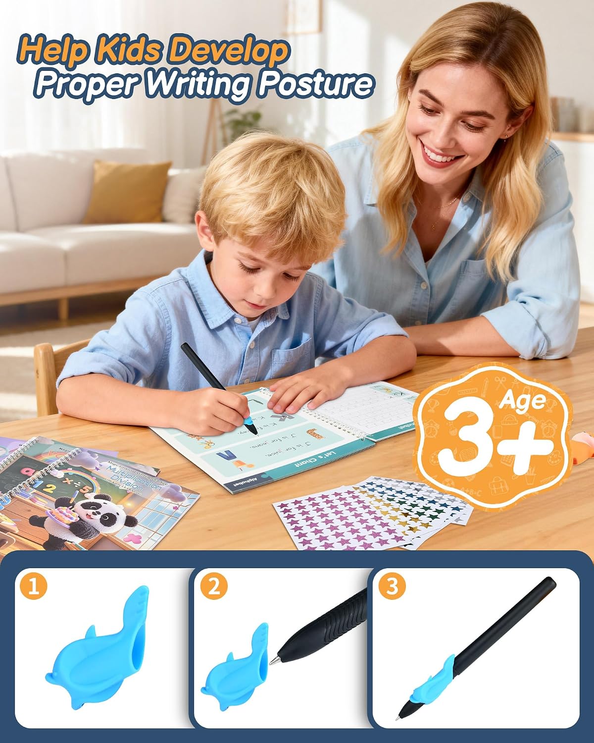 Motor Magic Happy Writer System - Grooved Writing Books for Kids 3-5