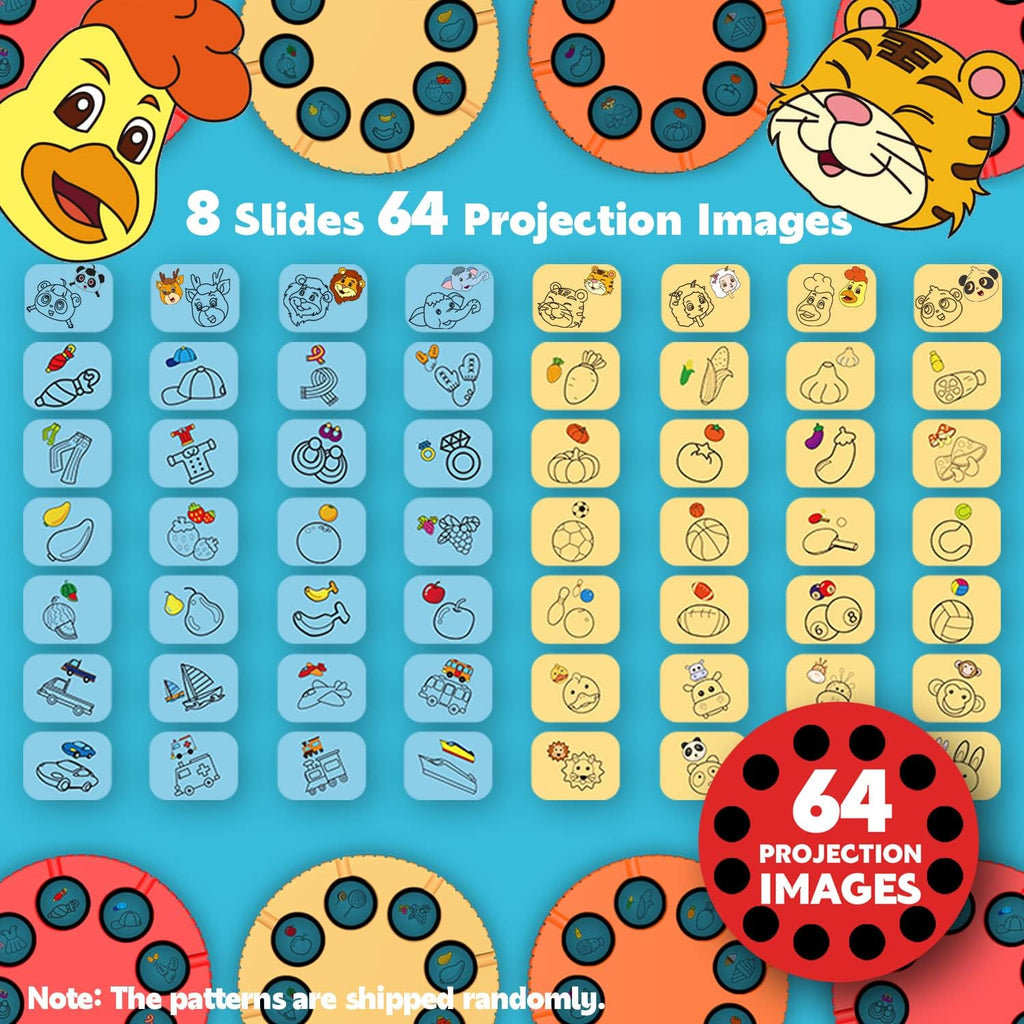Drawing Projector for Kids Art Sketching Toy Set 64 Images Ages 3-6