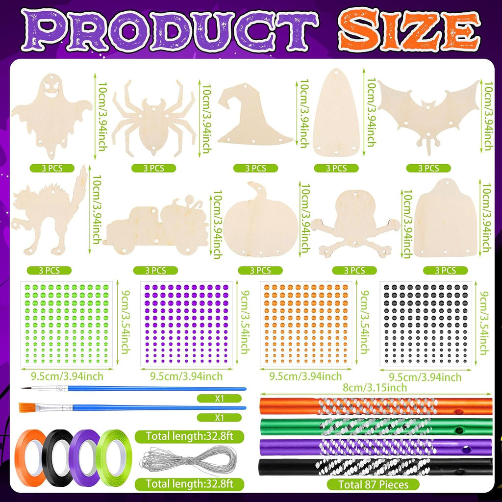 Halloween Wind Chime DIY Craft Kit — 128 Pieces
