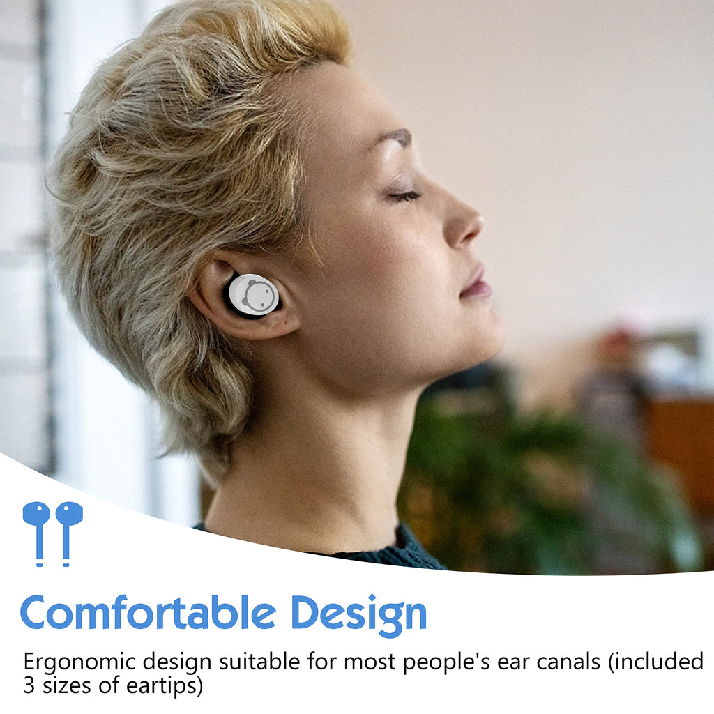 Kids Wireless Earbuds, Noise Reduction Earbuds for Kids Bluetooth 5.0 Waterproof in-Ear Headphones with Mic and Charging Case, Deep Bass Touch Control 36H Playtime Headset for School.