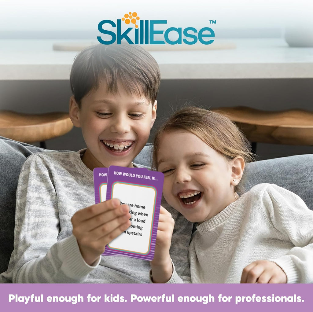 SkillEase Exploding Emotions Flashcards and Game: 2 in 1, Hilarious Family Fun, Social Emotional Learning, Feeling Cards for Kids, Teaches Social Skills, Autism