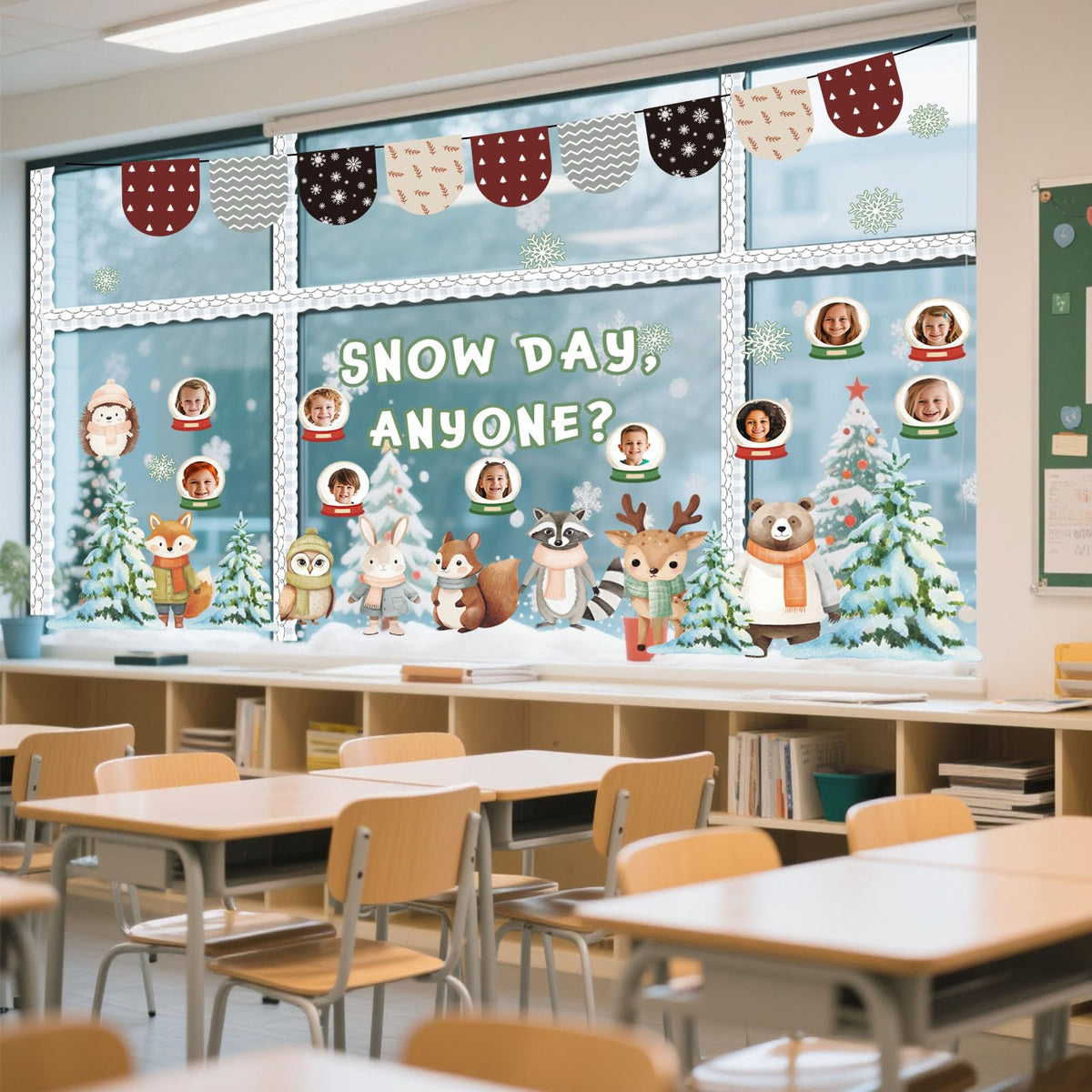 Funrous 71 Pcs Winter Bulletin Board Set Holidays Around The World