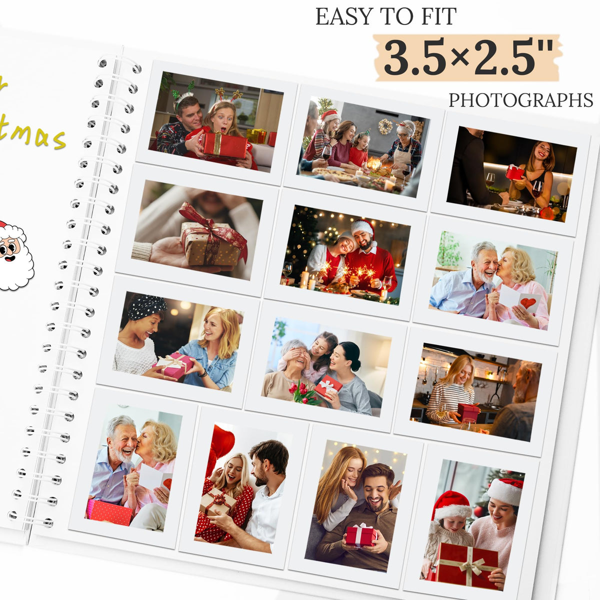 Polaroid Scrapbook Photo Album 7"x7" 20 Sheets 40 Pages Kraft Paper Khaki