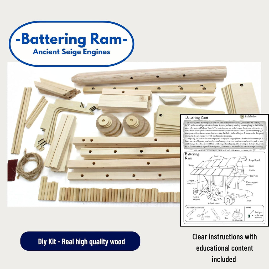 Pathfinders Roman Battering Ram Engineering Kit (Ages 9+)