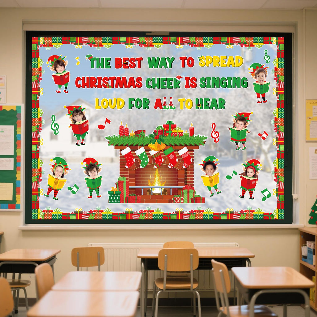 Funrous 71 Pcs Winter Bulletin Board Set Holidays Around The World