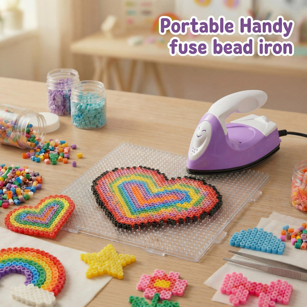 Honoson Mini Iron for Craft Small Iron on Patch Fuse Bead, Mint Green