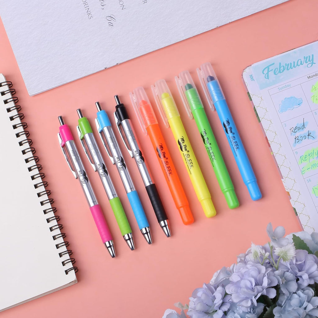 Mr. Pen- Bible Highlighters and Pens No Bleed, 8 Pack