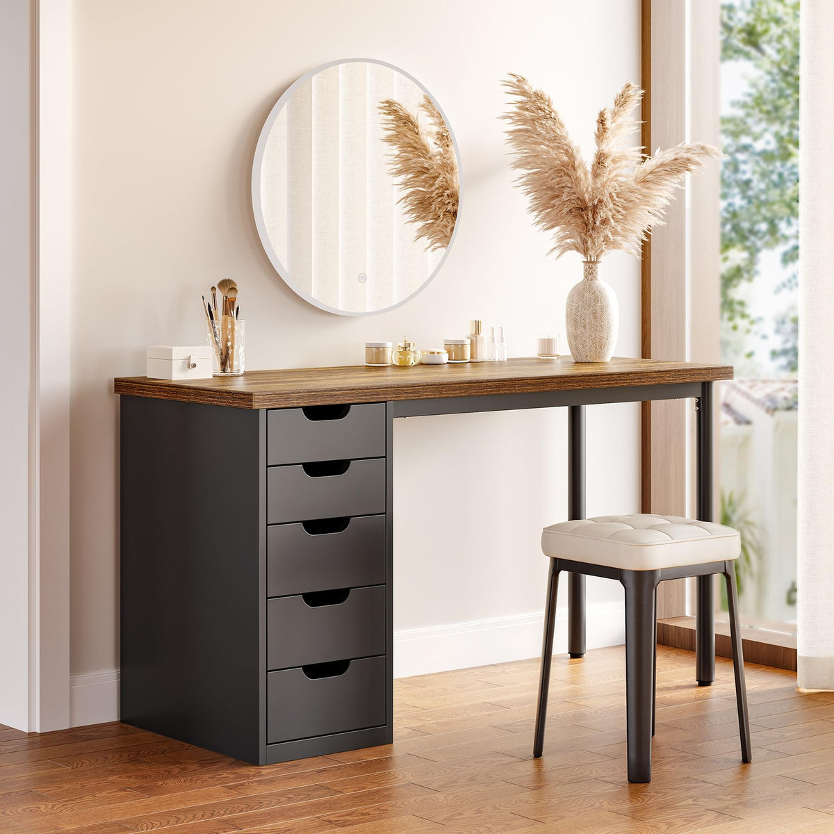 LITTLE TREE 47-Inch Five-Drawer Student Desk