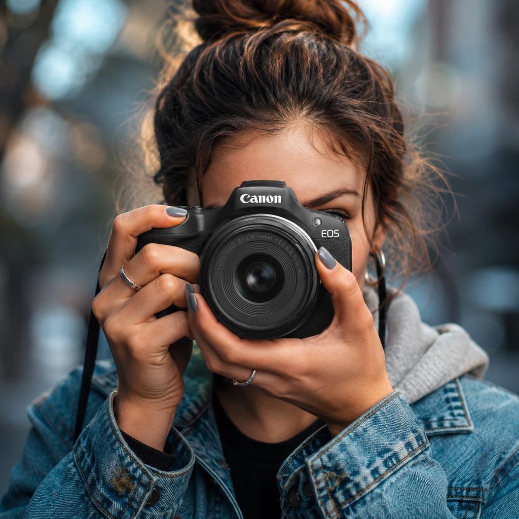 Canon EOS R100 Mirrorless Camera Body with RF-S 18-45mm F4.5-6.3 is STM Lens 6052C012 Bundle with Deco Gear Photography Bag + Microphone + Monopod + Software & Accessories Kit