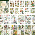 Vintage Ephemera Stickers Scrapbook Sticker Book with 439 Stickers and 20 Scrapbook Papers Sticker Book for journaling