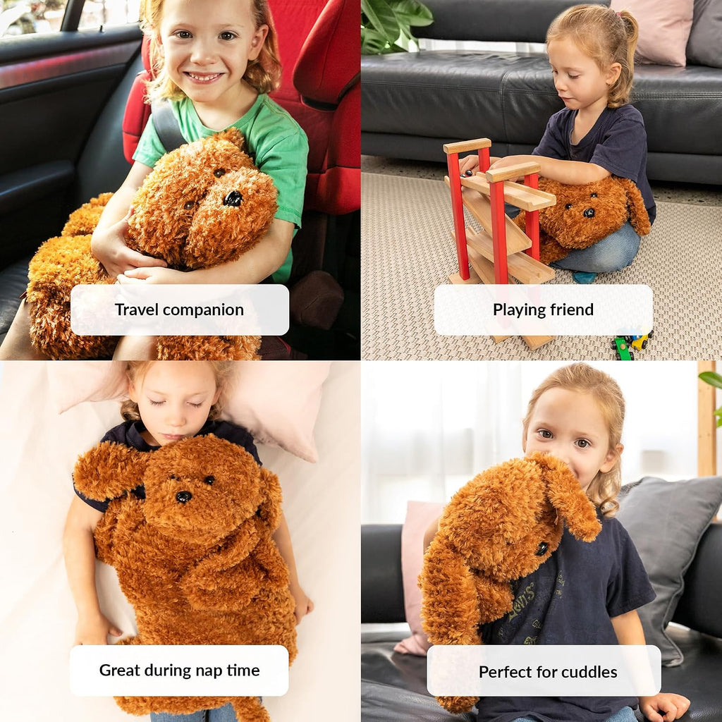 ODOXIA Weighted Lap Pad for Kids | Calming & Comforting | Lap Animal | Dog Buddy | Sensory Weight Animals | Weighted Blanket for Sensory Disorder | Carrying Bag Included | 5 Lbs