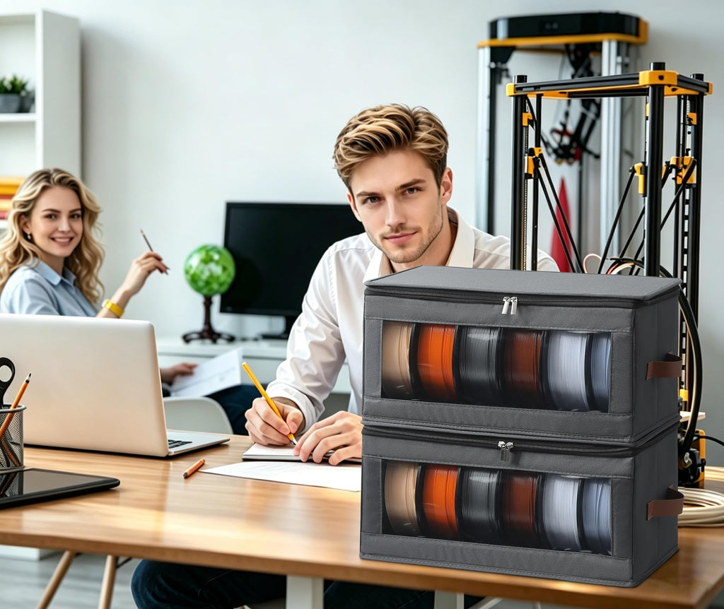 Qozary Filament Storage Box, 4 Pack Filament Container for 3D Printing