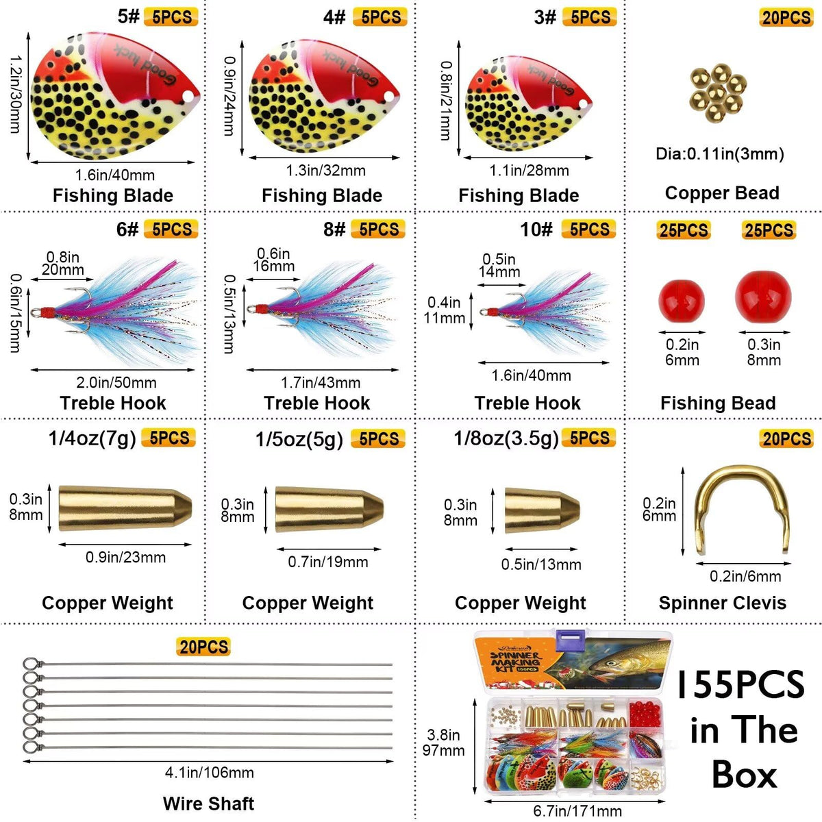 Dovesun DIY Spinner Lure Making Kit