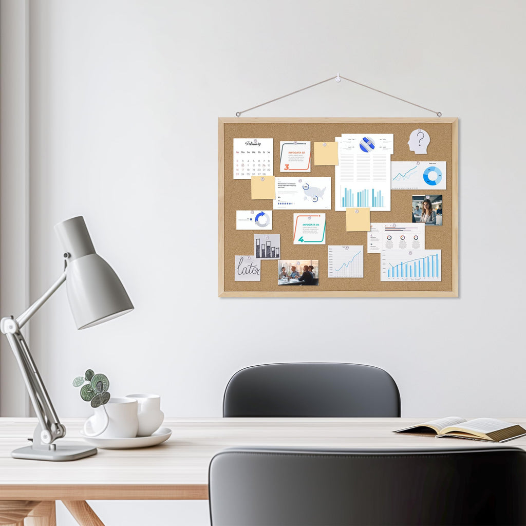 DAHAPYBOO Framed Cork Bulletin Board