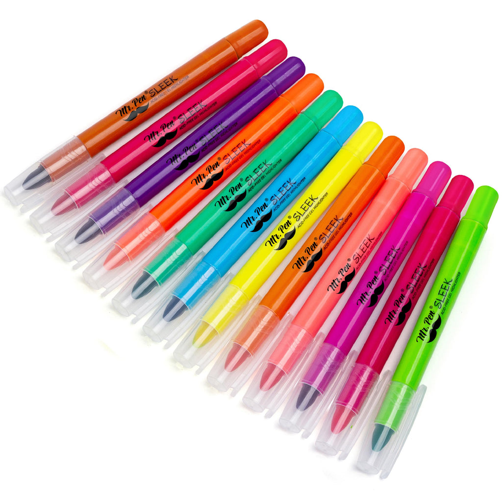 Mr. Pen- No Bleed Gel Highlighters, Vibrant Colors, 8 Pack