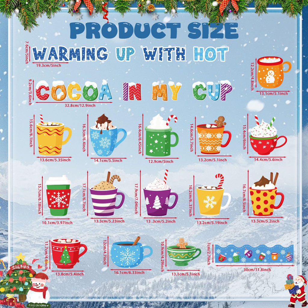 Funrous 71 Pcs Winter Bulletin Board Set Holidays Around The World