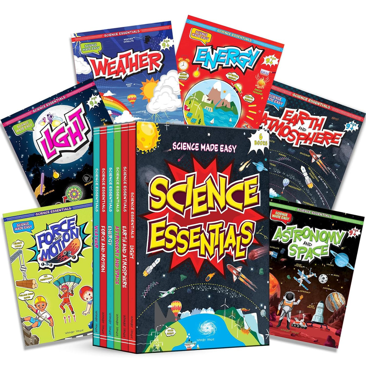 Science Essentials: Science Made Easy Boxed Set [Box Set of 6 Books] / Illustrated Science Book for Kids / Simplified Concepts of Science / Kids’ Book