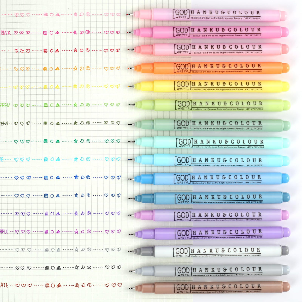 HANKU Colored Bible Pens, 8 Pack 0.38mm Fine Point Pen No Bleed Through