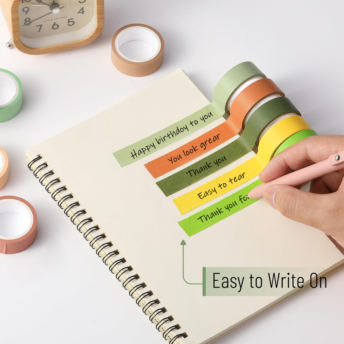 Mr. Pen- Washi Tape Set, 10 Rolls, 5.5 Yards/Roll