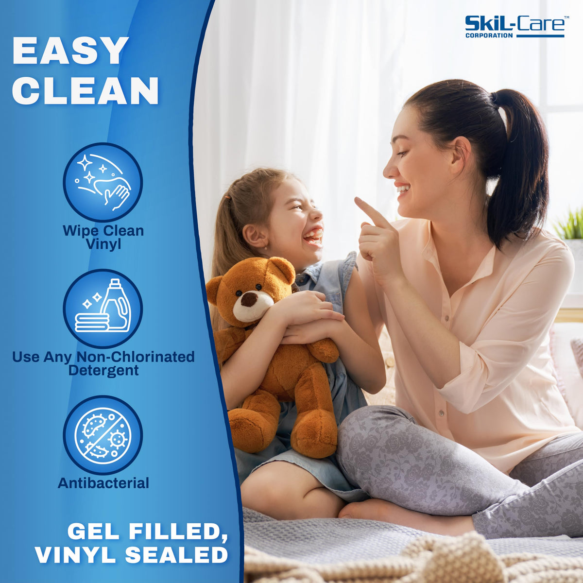 Skil-Care Gel Lap Pad, Tactile Visual Sensory, Wipe-Clean, 7 lb