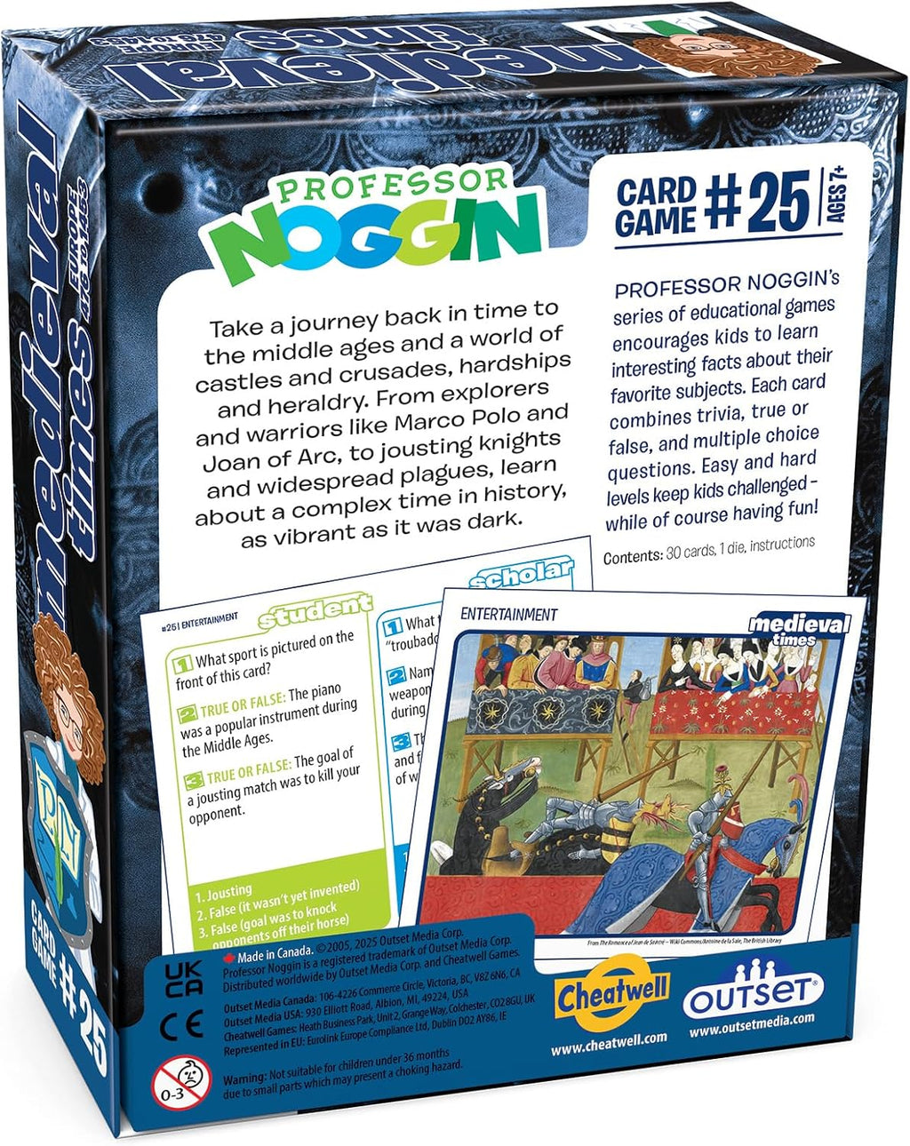 Professor Noggin's Medieval Times Trivia Cards (Ages 7+)