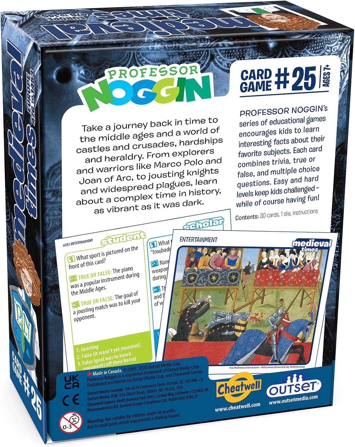 Professor Noggin's Medieval Times Trivia Cards (Ages 7+)