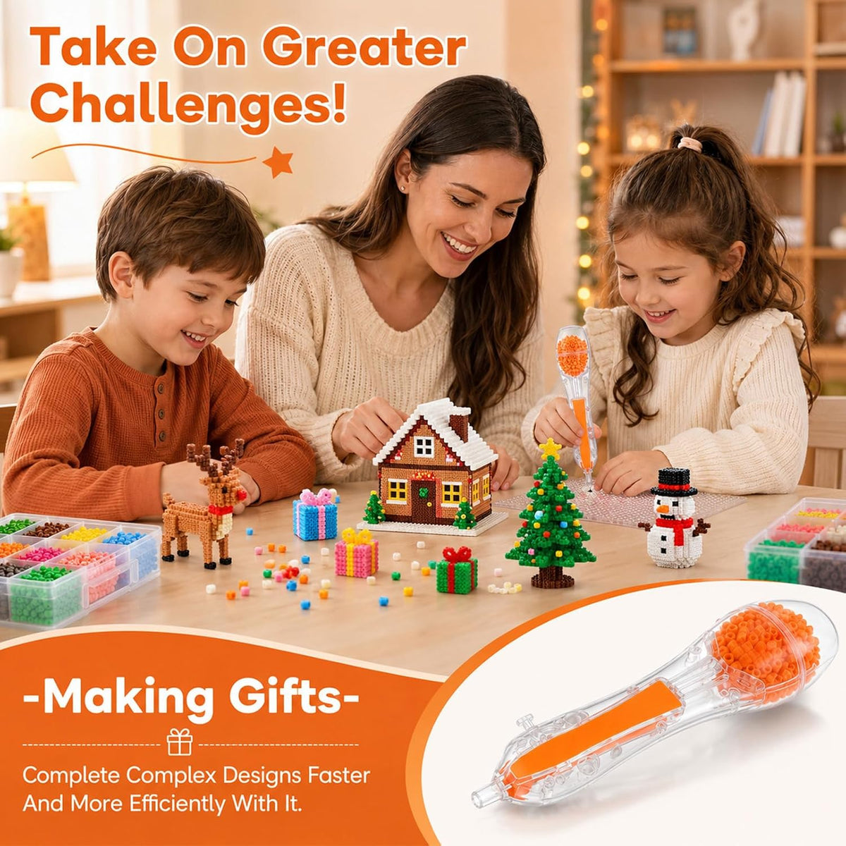 cobee Fuse Bead Pen with 4 Bottles, 2.6mm Mini Fuse Beads Dispenser Tool